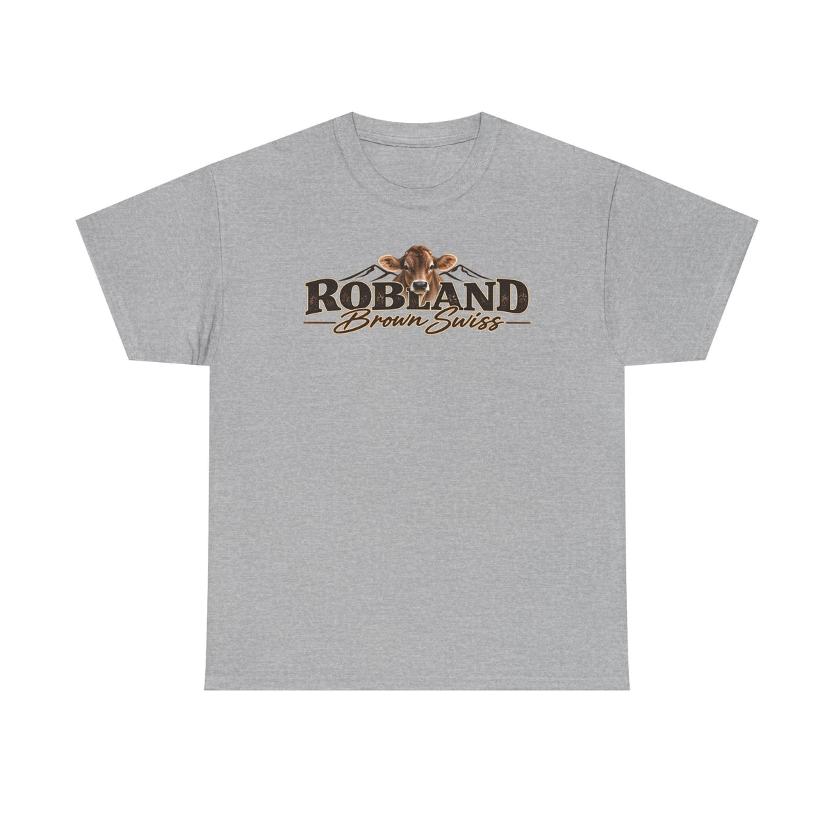 Robland Brown Swiss Cow Tee — Vintage Farm Graphic T‑Shirt