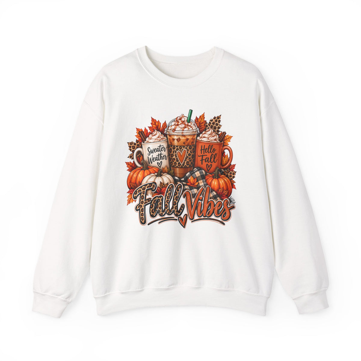 Fall Vibes Sweatshirt — Cozy Pumpkin Spice Autumn Crewneck