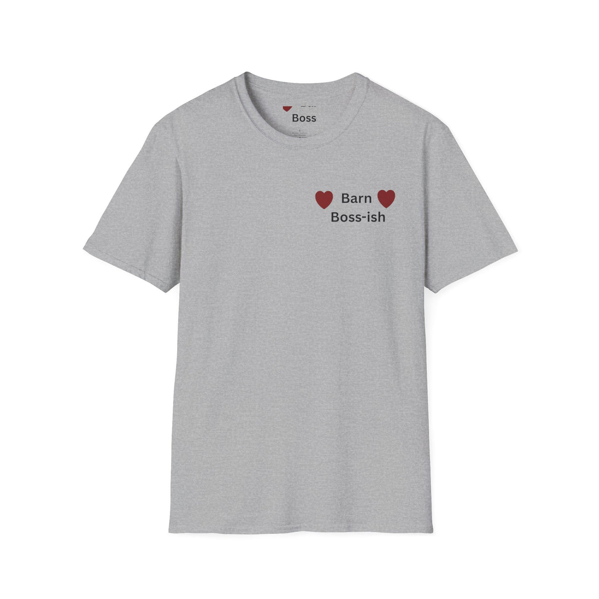 Barn Boss-ish T-Shirt — Cute Farm Mom Heart Tee