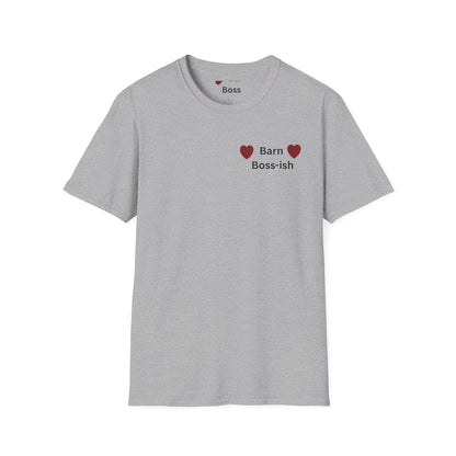 Barn Boss-ish T-Shirt — Cute Farm Mom Heart Tee