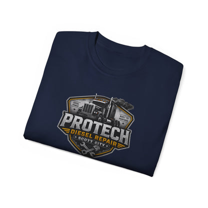 ProTech Diesel Repair Shield Tee | Truck Mechanic Logo Shirt