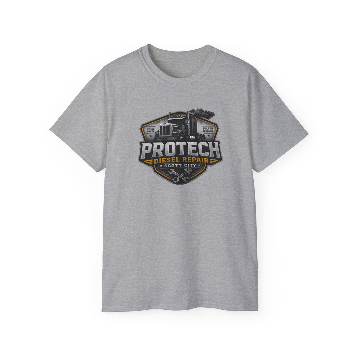 ProTech Diesel Repair Shield Tee | Truck Mechanic Logo Shirt