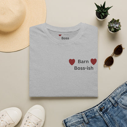 Barn Boss-ish T-Shirt — Cute Farm Mom Heart Tee