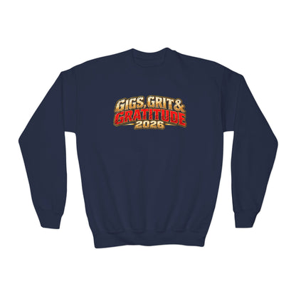 "Gigs, Grit & Gratitude 2026" Youth Sweatshirt