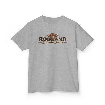 Robland Brown Swiss Kids Tee — Farm Cow Graphic T-Shirt