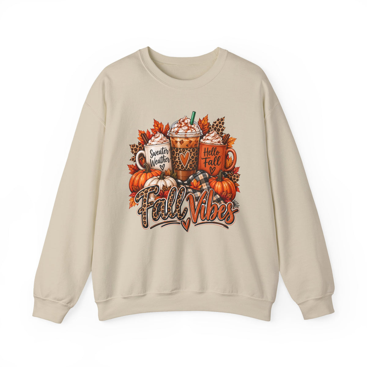 Fall Vibes Sweatshirt — Cozy Pumpkin Spice Autumn Crewneck