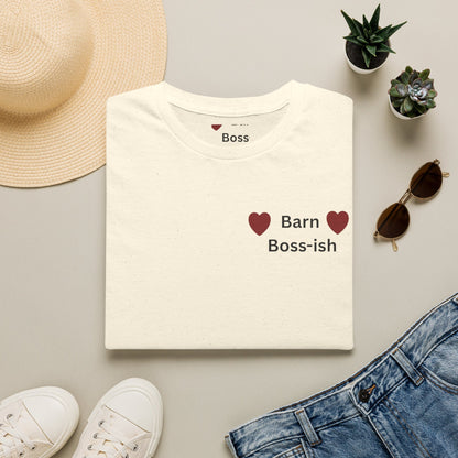 Barn Boss-ish T-Shirt — Cute Farm Mom Heart Tee